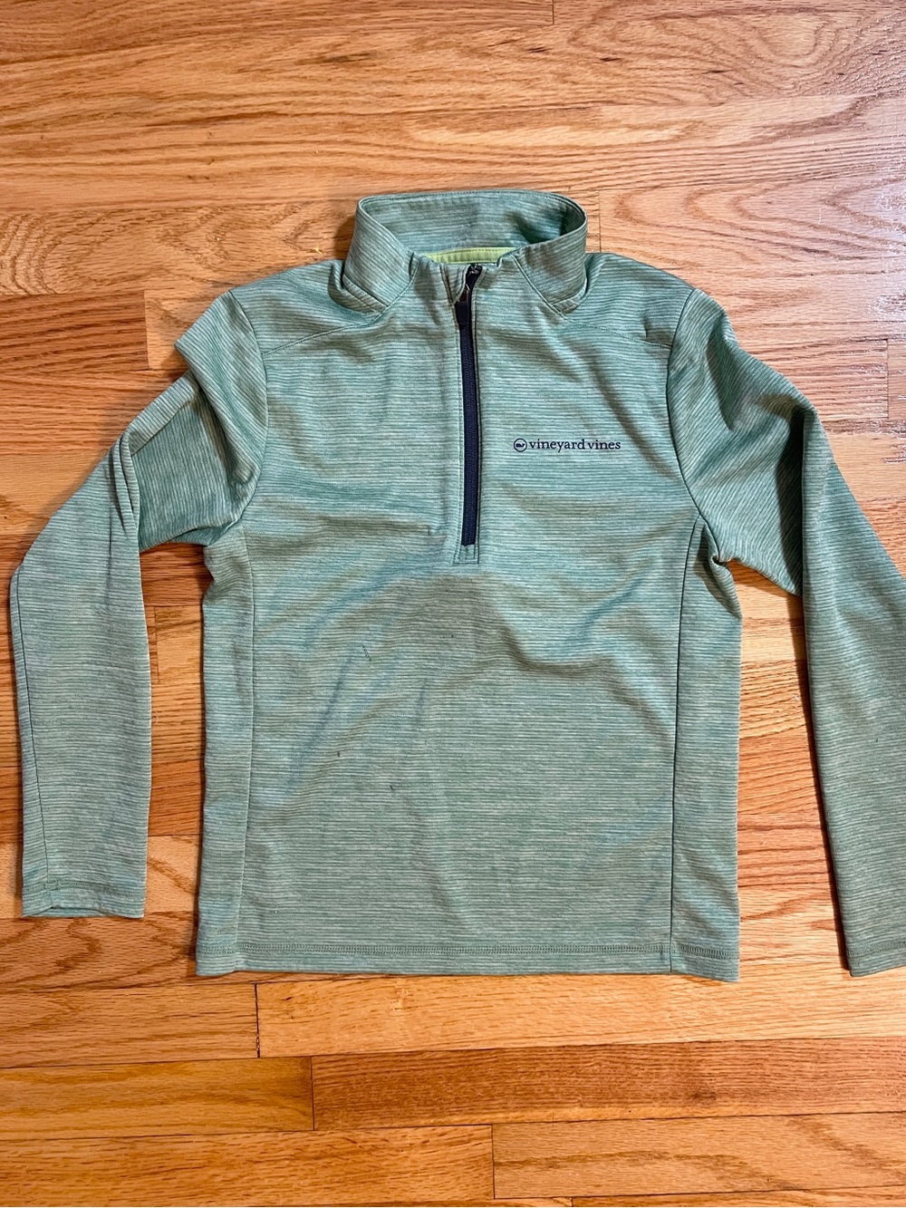 Vineyard Vines Kids Light Green Quarter-Zip Pullover